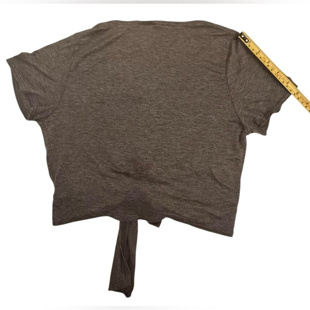 Livi by Olivia Ray Charcoal Knot-Front Tee Size S NWT - Picture 10 of 12